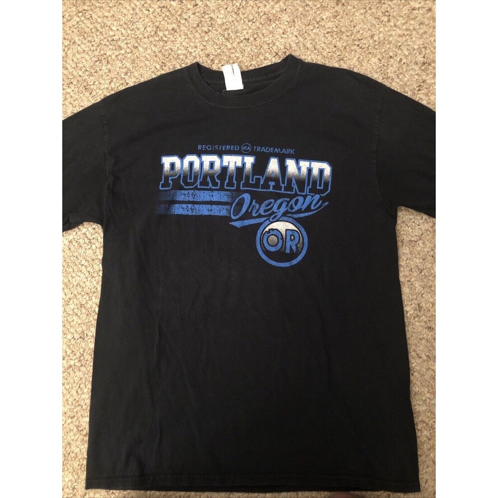 Portland Oregon Long Sleeve T Shirt Blue Medium Portland OR Registered Trademark